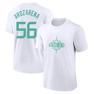 Men's Tampa Bay Rays Randy Arozarena ＃56 Game 2023 All-Star Name & Number T-Shirt - White