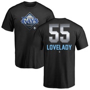 Men's Tampa Bay Rays Richard Lovelady ＃55 Midnight Mascot T-Shirt - Black