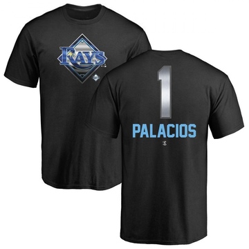 Men's Tampa Bay Rays Richie Palacios ＃1 Midnight Mascot T-Shirt - Black