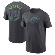 Men's Tampa Bay Rays Rob Brantly ＃19 2024 City Connect T-Shirt - Charcoal