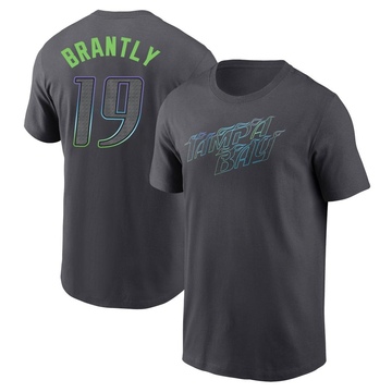 Men's Tampa Bay Rays Rob Brantly ＃19 2024 City Connect T-Shirt - Charcoal