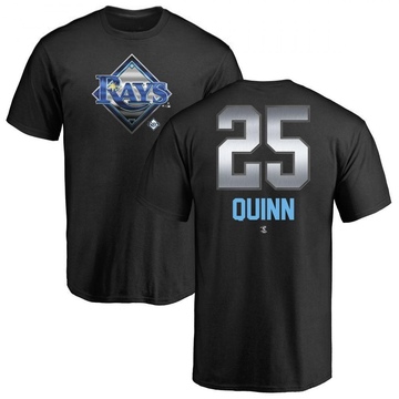 Men's Tampa Bay Rays Roman Quinn ＃25 Midnight Mascot T-Shirt - Black