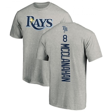 Men's Tampa Bay Rays Shane McClanahan ＃18 Backer T-Shirt Ash