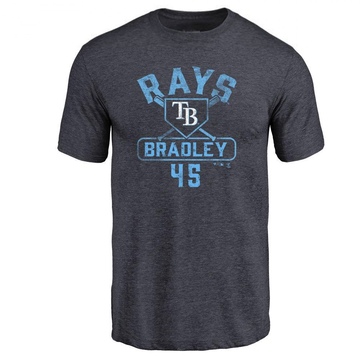 Men's Tampa Bay Rays Taj Bradley ＃45 Base Runner T-Shirt - Navy