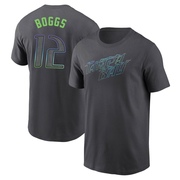 Men's Tampa Bay Rays Wade Boggs ＃12 2024 City Connect T-Shirt - Charcoal