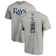 Men's Tampa Bay Rays Wander Franco ＃5 Backer T-Shirt Ash