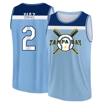 Men's Tampa Bay Rays Yandy Diaz ＃2 Legend Light Baseball Tank Top - Blue/Navy