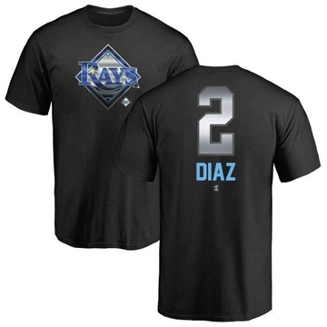 Men's Tampa Bay Rays Yandy Diaz ＃2 Midnight Mascot T-Shirt - Black