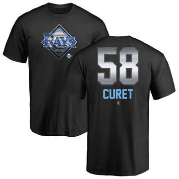 Men's Tampa Bay Rays Yoniel Curet ＃58 Midnight Mascot T-Shirt - Black