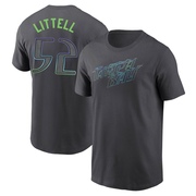 Men's Tampa Bay Rays Zack Littell ＃52 2024 City Connect T-Shirt - Charcoal