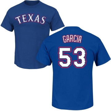 Men's Texas Rangers Adolis Garcia ＃53 Roster Name & Number T-Shirt - Royal