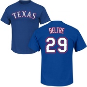 Men's Texas Rangers Adrian Beltre ＃29 Roster Name & Number T-Shirt - Royal