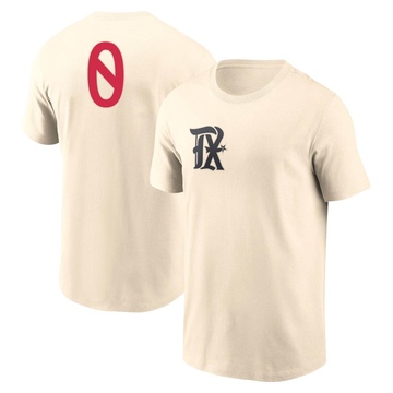 Men's Texas Rangers Al Oliver ＃0 2023 City Connect Name & Number T-Shirt - Cream