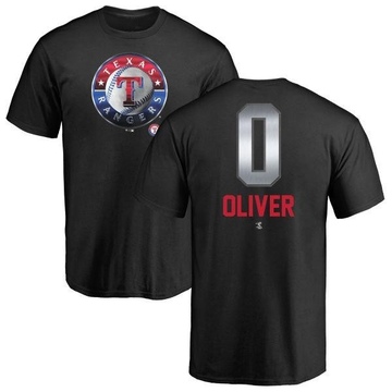 Men's Texas Rangers Al Oliver ＃0 Midnight Mascot T-Shirt - Black