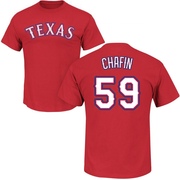 Men's Texas Rangers Andrew Chafin ＃59 Roster Name & Number T-Shirt - Red