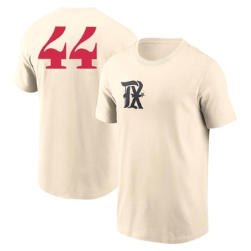 Men's Texas Rangers Andrew Heaney ＃44 2023 City Connect Name & Number T-Shirt - Cream