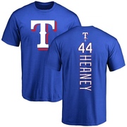 Men's Texas Rangers Andrew Heaney ＃44 Backer T-Shirt - Royal