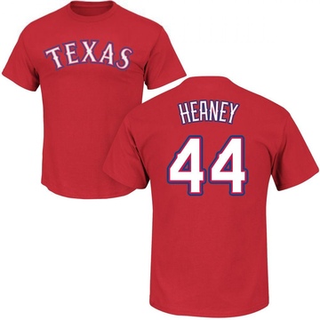 Men's Texas Rangers Andrew Heaney ＃44 Roster Name & Number T-Shirt - Red