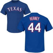 Men's Texas Rangers Andrew Heaney ＃44 Roster Name & Number T-Shirt - Royal