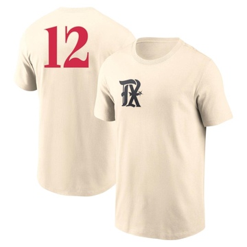 Men's Texas Rangers Andrew Knizner ＃12 2023 City Connect Name & Number T-Shirt - Cream