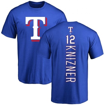 Men's Texas Rangers Andrew Knizner ＃12 Backer T-Shirt - Royal