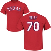 Men's Texas Rangers Antoine Kelly ＃70 Roster Name & Number T-Shirt - Red