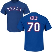 Men's Texas Rangers Antoine Kelly ＃70 Roster Name & Number T-Shirt - Royal