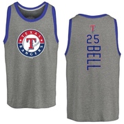 Men's Texas Rangers Buddy Bell ＃25 Backer Tank Top Ash