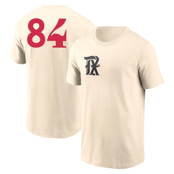 Men's Texas Rangers Carson Coleman ＃84 2023 City Connect Name & Number T-Shirt - Cream