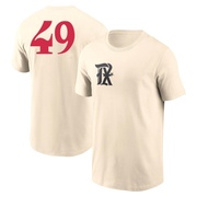 Men's Texas Rangers Charlie Hough ＃49 2023 City Connect Name & Number T-Shirt - Cream