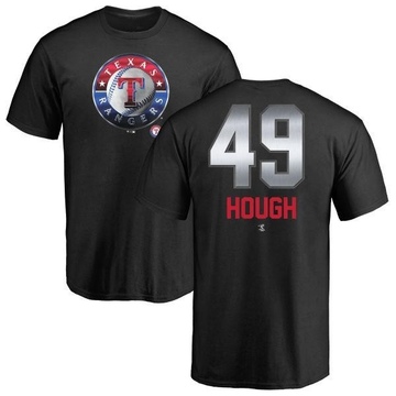 Men's Texas Rangers Charlie Hough ＃49 Midnight Mascot T-Shirt - Black