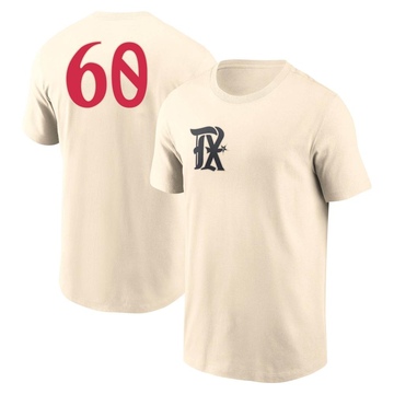 Men's Texas Rangers Cole Winn ＃60 2023 City Connect Name & Number T-Shirt - Cream