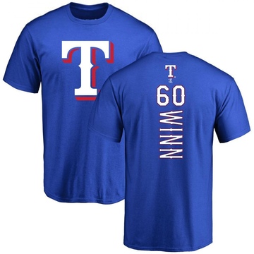 Men's Texas Rangers Cole Winn ＃60 Backer T-Shirt - Royal