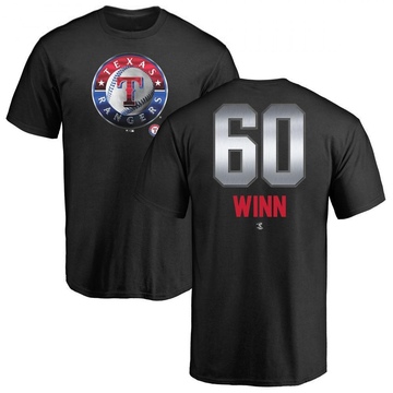 Men's Texas Rangers Cole Winn ＃60 Midnight Mascot T-Shirt - Black