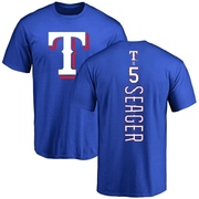 Men's Texas Rangers Corey Seager ＃5 Backer T-Shirt - Royal