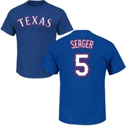 Men's Texas Rangers Corey Seager ＃5 Roster Name & Number T-Shirt - Royal