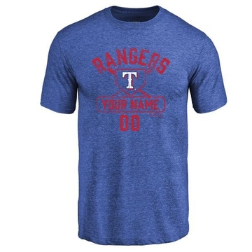 Men's Texas Rangers Custom ＃00 Base Runner T-Shirt - Royal