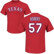 Men's Texas Rangers Daniel Robert ＃57 Roster Name & Number T-Shirt - Red