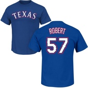 Men's Texas Rangers Daniel Robert ＃57 Roster Name & Number T-Shirt - Royal