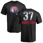 Men's Texas Rangers David Robertson ＃37 Midnight Mascot T-Shirt - Black