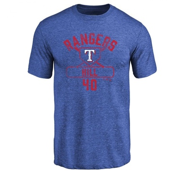 Men's Texas Rangers Derek Hill ＃40 Base Runner T-Shirt - Royal
