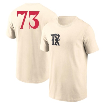 Men's Texas Rangers Dustin Harris ＃73 2023 City Connect Name & Number T-Shirt - Cream