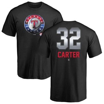 Men's Texas Rangers Evan Carter ＃32 Midnight Mascot T-Shirt - Black