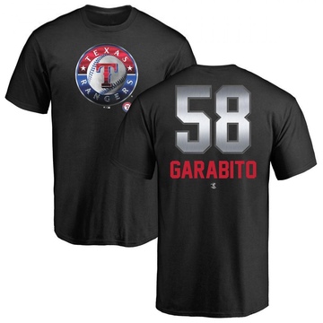 Men's Texas Rangers Gerson Garabito ＃58 Midnight Mascot T-Shirt - Black
