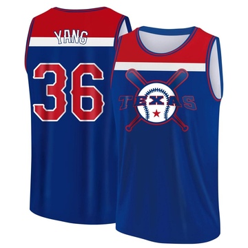 Men's Texas Rangers Hyeon-jong Yang ＃36 Legend Hyeon-Jong Yang Baseball Tank Top - Royal/Red