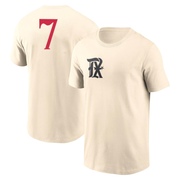 Men's Texas Rangers Ivan Rodriguez ＃7 2023 City Connect Name & Number T-Shirt - Cream