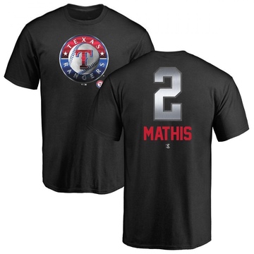 Men's Texas Rangers Jeff Mathis ＃2 Midnight Mascot T-Shirt - Black