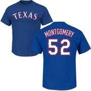 Men's Texas Rangers Jordan Montgomery ＃52 Roster Name & Number T-Shirt - Royal