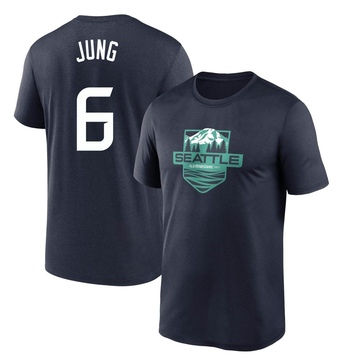 Men's Texas Rangers Josh Jung ＃6 Game 2023 All-Star Outdoors Local Legend Name & Number T-Shirt - Navy