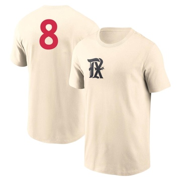 Men's Texas Rangers Josh Smith ＃8 2023 City Connect Name & Number T-Shirt - Cream